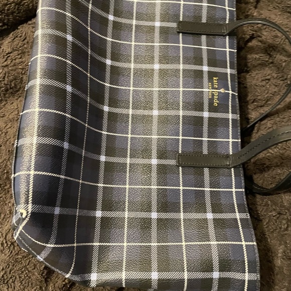 Kate Spade Blue plaid Tote - Picture 5 of 10